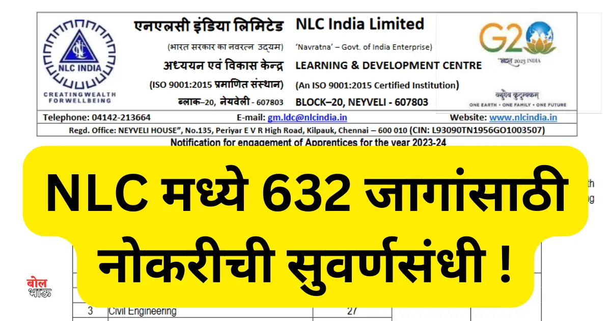 NLC Bharti 2024